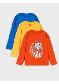 Sinsay - Bawełniana koszulka z długimi rękawami Paw Patrol 3 pack - wielobarwny. Materiał: bawełna. Długość rękawa: długi rękaw. Długość: długie
