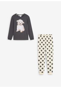 bonprix - Piżama z czystej bawełny organicznej (2 części). Kolor: szary. Materiał: bawełna #3
