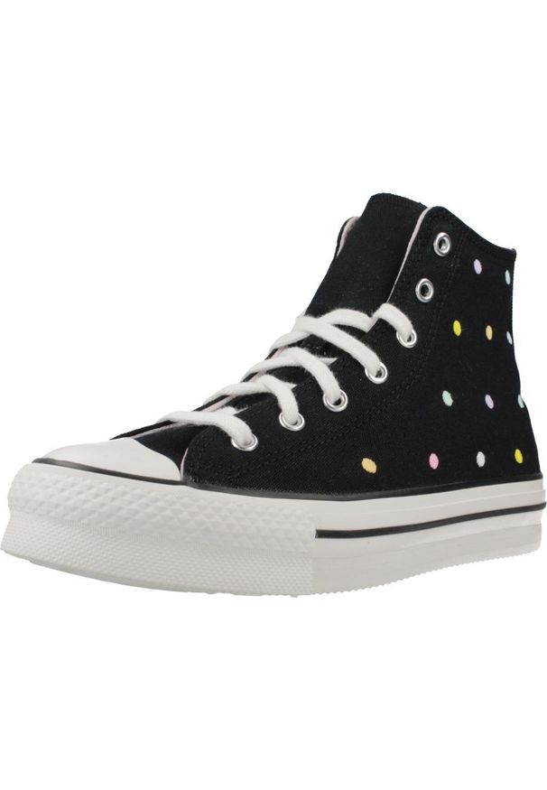 Converse - Kapcie CONVERSE Chuck Taylor All Star Lift Polka Dots Platform Czarny. Kolor: czarny. Materiał: tkanina. Obcas: na platformie