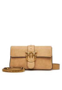 Pinko - PINKO Torebka Love One Classic Slouchy Fl PE 25 PLTT 104524 A2C2 Beżowy. Kolor: beżowy. Materiał: skórzane