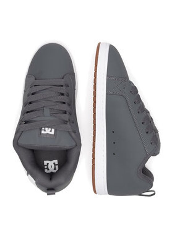 DC Shoes Sneakersy COURT GRAFFIK DC01661065 Szary. Kolor: szary. Materiał: nubuk, skóra