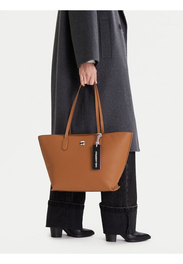 Karl Lagerfeld - KARL LAGERFELD Torebka A4W30002 Brązowy. Kolor: brązowy. Materiał: skórzane