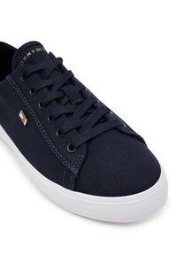 TOMMY HILFIGER - Tommy Hilfiger Sneakersy Vulc Canvas Lace Up Sneaker FW0FW08647 Granatowy. Kolor: niebieski. Materiał: materiał