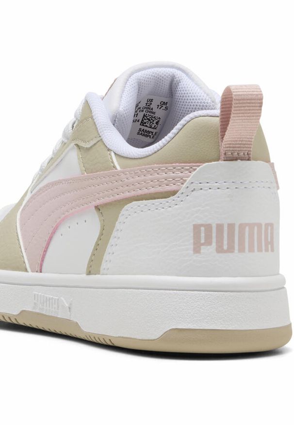 Puma - Dziecięce sneakersy Rebound V6 Lo PUMA White Mauve Mist Desert Dust Pink Beige. Kolor: biały, różowy, wielokolorowy, beżowy