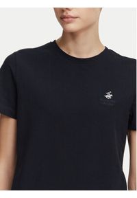 Beverly Hills Polo Club T-Shirt P-SS26W-TS516523 Granatowy Regular Fit. Typ kołnierza: polo. Kolor: niebieski. Materiał: bawełna #3