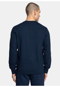 Bluza Champion Satin C Logo Cotton Terry Sweatshirt (214189-BS538). Kolor: niebieski. Materiał: materiał. Styl: sportowy, elegancki