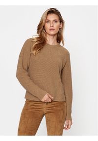 TwinSet - TWINSET Sweter 232TT3330 Brązowy Regular Fit. Kolor: brązowy. Materiał: wiskoza #1