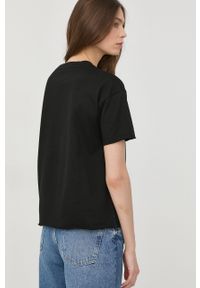 Hugo - HUGO t-shirt bawełniany kolor czarny. Kolor: czarny. Materiał: bawełna. Długość rękawa: krótki rękaw. Długość: krótkie #5