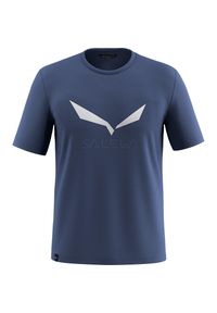 Salewa - Koszulka trekkingowa męska Solidlogo Dry Ss. Kolor: wielokolorowy, niebieski, czarny. Materiał: włókno, syntetyk
