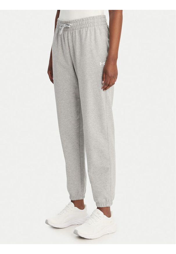 Under Armour Spodnie dresowe Sport Terry 6011020 Szary Regular Fit. Kolor: szary. Materiał: bawełna