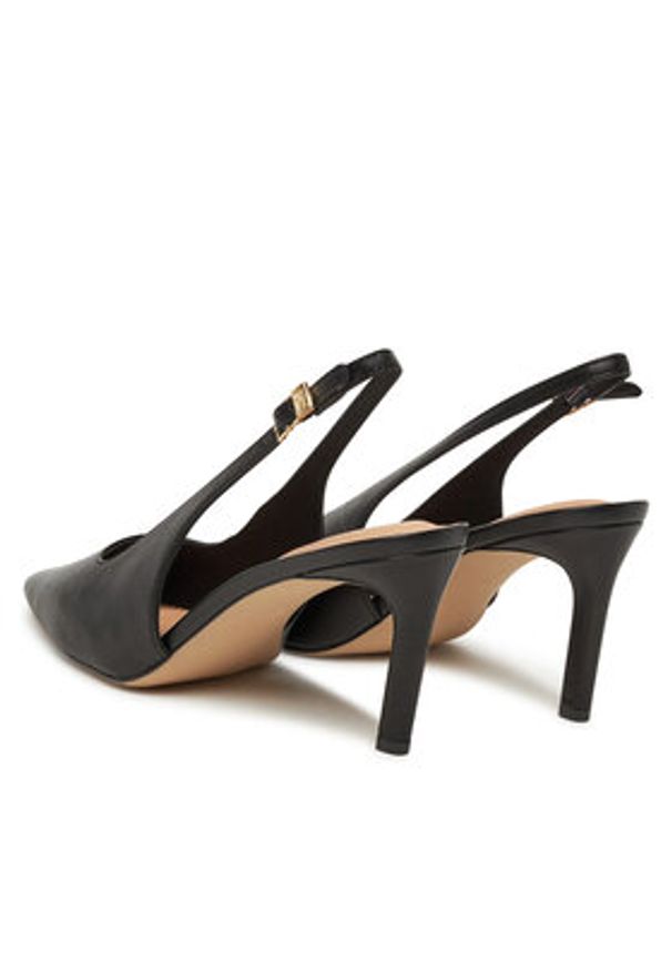 TOMMY HILFIGER - Tommy Hilfiger Sandały Squared Toe FW0FW08636 Czarny. Kolor: czarny. Materiał: skóra