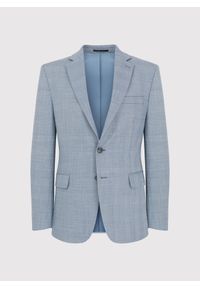 Pako Lorente - PAKO LORENTE – Niebieska marynarka garniturowa w kraciasty deseń. Okazja: na wesele, na ślub cywilny, na komunię. Kolor: niebieski. Materiał: poliester, wełna, lycra #2
