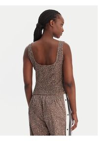 Adidas - adidas Top KD8822 Beżowy Slim Fit. Kolor: beżowy. Materiał: syntetyk #3