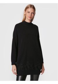 Ermanno Firenze Sukienka dzianinowa Q002EP1 Czarny Regular Fit. Kolor: czarny. Materiał: syntetyk #1