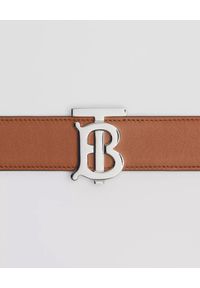 Burberry - BURBERRY - Brązowy pasek z monogramem. Kolor: brązowy. Styl: casual #3
