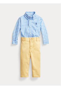 Polo Ralph Lauren Komplet koszula i spodnie materiałowe 320902172001 Niebieski Regular Fit. Kolor: niebieski. Materiał: materiał #1