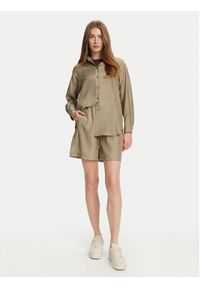 Marella Szorty materiałowe Borbona 2513141025 Zielony Relaxed Fit. Kolor: zielony. Materiał: jedwab