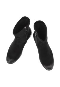 Czarne Botki Vinceza Eleganckie Obuwie Damskie. Okazja: na co dzień. Zapięcie: zamek. Kolor: czarny. Szerokość cholewki: normalna. Materiał: zamsz, jeans, materiał. Sezon: zima, jesień. Obcas: na obcasie. Styl: elegancki. Wysokość obcasa: średni #4