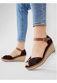 TOMMY HILFIGER - Tommy Hilfiger Espadryle Elba 40D FW0FW00906 Czarny. Kolor: czarny. Materiał: materiał