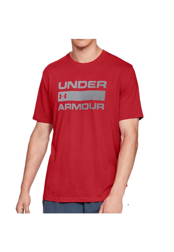 Koszulka męska Under Armour ceglana. Kolor: czerwony