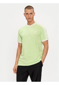 Adidas - adidas T-Shirt adicolor Classics 3-Stripes IM9391 Zielony Slim Fit. Kolor: zielony. Materiał: bawełna