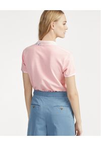 Ralph Lauren - RALPH LAUREN - Koszulka Classic Fit z logo. Typ kołnierza: polo. Kolor: różowy, wielokolorowy, fioletowy. Materiał: bawełna, materiał. Wzór: aplikacja, haft #4
