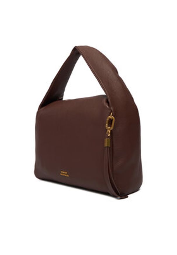 TOMMY HILFIGER - Tommy Hilfiger Torebka City Leather Shoulder Bag AW0AW18152 Brązowy. Kolor: brązowy. Materiał: skórzane