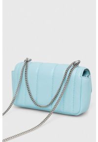 Tory Burch torebka skórzana kolor niebieski. Kolor: niebieski. Materiał: skórzane. Rodzaj torebki: na ramię #2