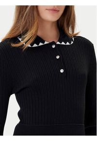 Pinko - PINKO Sukienka dzianinowa Nisida 105422 A2PT Czarny Regular Fit. Kolor: czarny. Materiał: syntetyk