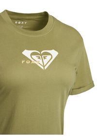 Roxy T-Shirt Oceanregular ERJZT06078 Zielony Regular Fit. Kolor: zielony. Materiał: bawełna #6