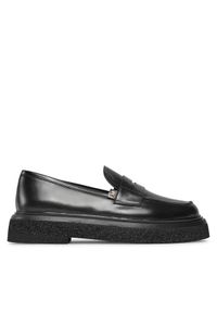 Max Mara Loafersy Crepeloafer 23452619336 Czarny. Kolor: czarny. Materiał: skóra