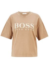 BOSS - Boss T-Shirt C_Evina_Active 50457388 Beżowy Relaxed Fit. Kolor: beżowy. Materiał: bawełna #3