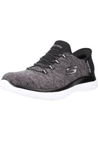skechers - Buty Summits - Dazzling Haze Rozmiar 39 - 149937-BKW Szary. Zapięcie: bez zapięcia. Kolor: czarny. Materiał: dzianina. Szerokość cholewki: normalna. Wzór: melanż
