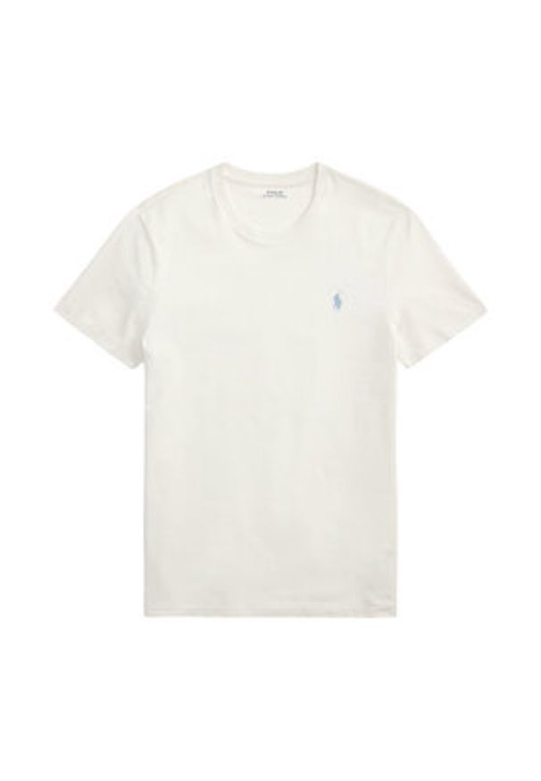 Polo Ralph Lauren T-Shirt 710671438524 Écru Slim Fit. Typ kołnierza: polo. Kolor: kremowy. Materiał: bawełna