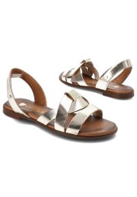 Złote Sandały Armodo Wygodne Obuwie Damskie. Okazja: na co dzień. Kolor: złoty. Styl: casual #7