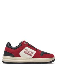 EA7 Emporio Armani Sneakersy X8X195 XK409 U269 Bordowy. Kolor: czerwony. Materiał: skóra, zamsz #1