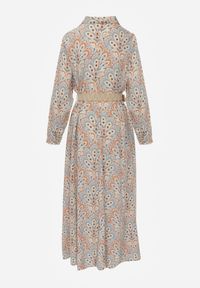 Renee - Jasnoniebieska Koszulowa Sukienka z Dodatkowym Paskiem i Podpinanymi Rękawami Alonie. Kolor: niebieski. Typ sukienki: koszulowe #7