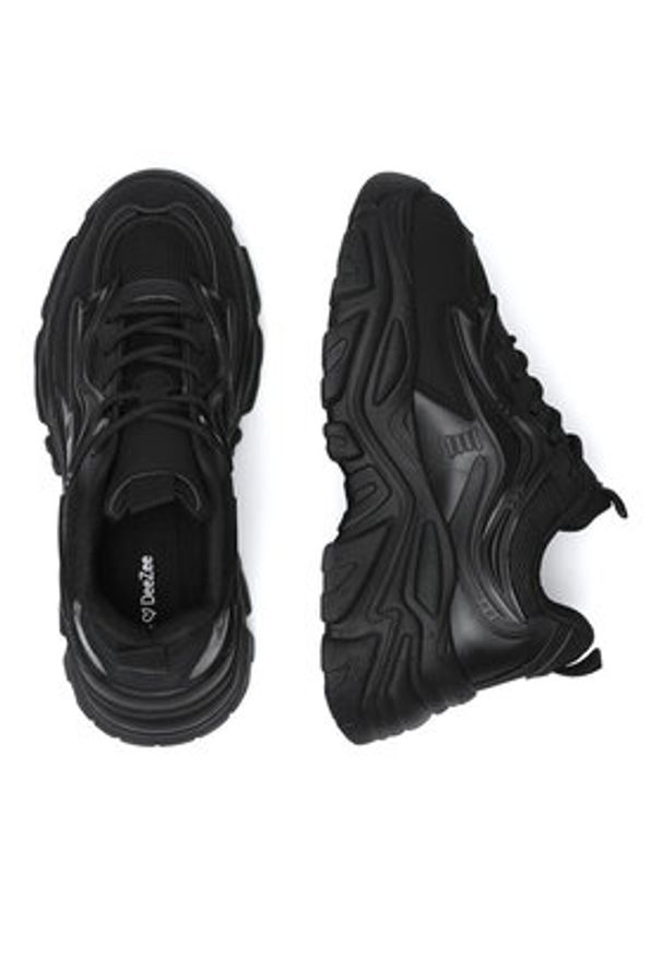 DeeZee Sneakersy WSS21557-02 Czarny. Kolor: czarny. Materiał: materiał, syntetyk