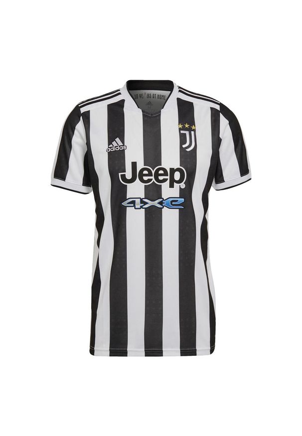 Adidas - Koszulka domowa Juventus 2021/22. Kolor: biały, wielokolorowy, czarny. Sport: fitness, piłka nożna