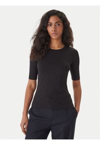 Hugo - HUGO T-Shirt Darnelia 50515019 Czarny Slim Fit. Kolor: czarny. Materiał: bawełna #1