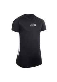 ALLSIX - Koszulka siatkarska dla dziewczynek Allsix V100 czarna. Kolor: czarny. Materiał: materiał, poliester