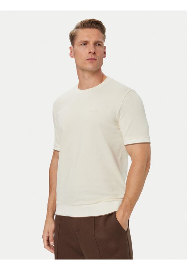 Guess T-Shirt Z6YI23 K5025 Kremowy Regular Fit. Kolor: kremowy. Materiał: bawełna