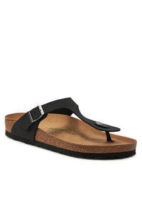 Birkenstock Japonki Gizeh 1020380 Czarny. Kolor: czarny. Materiał: skóra