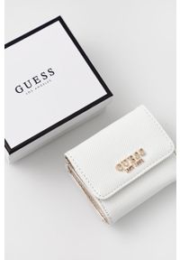 Guess portfel damski kolor biały. Kolor: biały. Materiał: materiał. Wzór: gładki #2