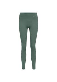 Damskie legginsy mid-rise Hummel TE Christel. Kolor: wielokolorowy, szary, zielony #1