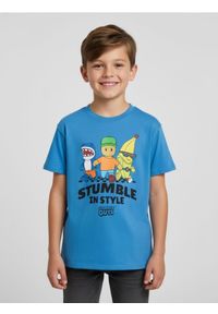 Sinsay - Koszulka Stumble Guys - niebieski. Kolor: niebieski #1