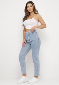 Born2be - Jasnoniebieskie Jeansy o Fasonie Mom Fit Anelere. Kolor: niebieski. Styl: klasyczny #6