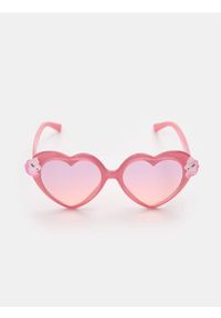 Sinsay - Okulary przeciwsłoneczne z elementami 3d - różowy. Kolor: różowy