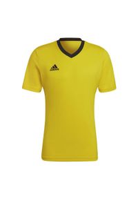 Adidas - Koszulka piłkarska męska adidas Entrada 22 Jersey. Kolor: czarny, wielokolorowy, żółty. Materiał: jersey. Sport: piłka nożna #1
