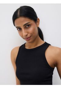 Reserved - Bawełniany top - czarny. Kolor: czarny. Materiał: bawełna